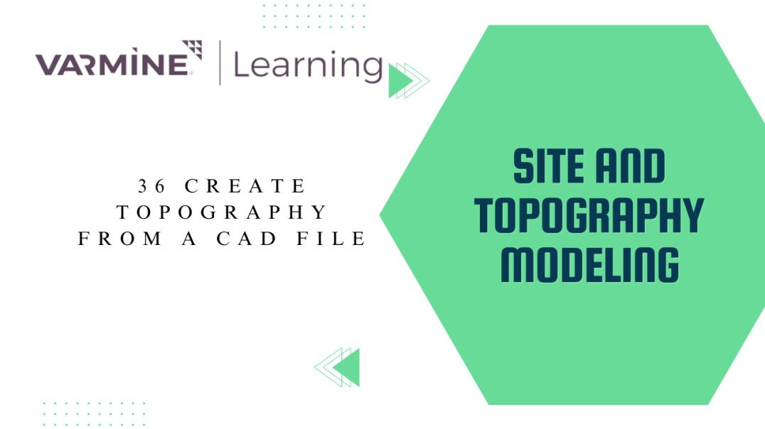 ⁣36 Create topography from a CAD file