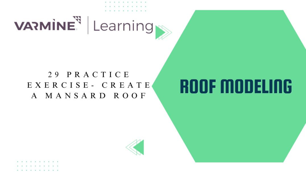 ⁣29 Practice exercise- Create a mansard roof